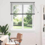Vidaxl venetiaanse jaloezie donkergrijs 130 x 120 cm 25 mm aluminium - afbeelding 1