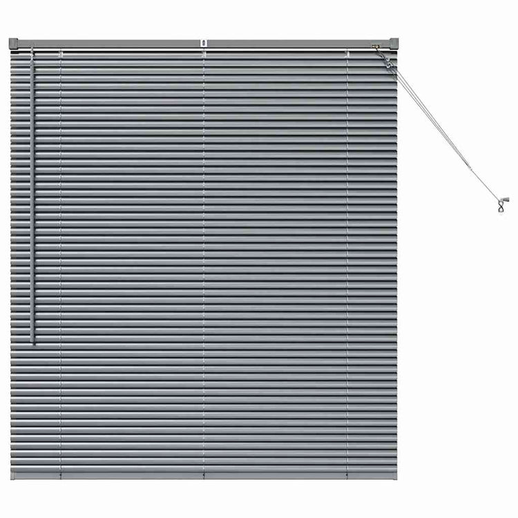 Vidaxl venetiaanse jaloezie donkergrijs 130 x 120 cm 25 mm aluminium