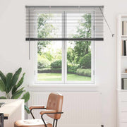 Vidaxl venetiaanse jaloezie donkergrijs 130 x 135 cm 25 mm aluminium - afbeelding 1