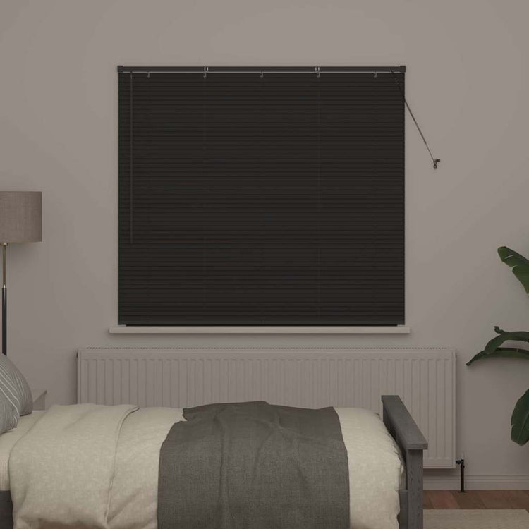 Vidaxl venetiaanse jaloezie donkergrijs 130 x 140 cm 25 mm aluminium