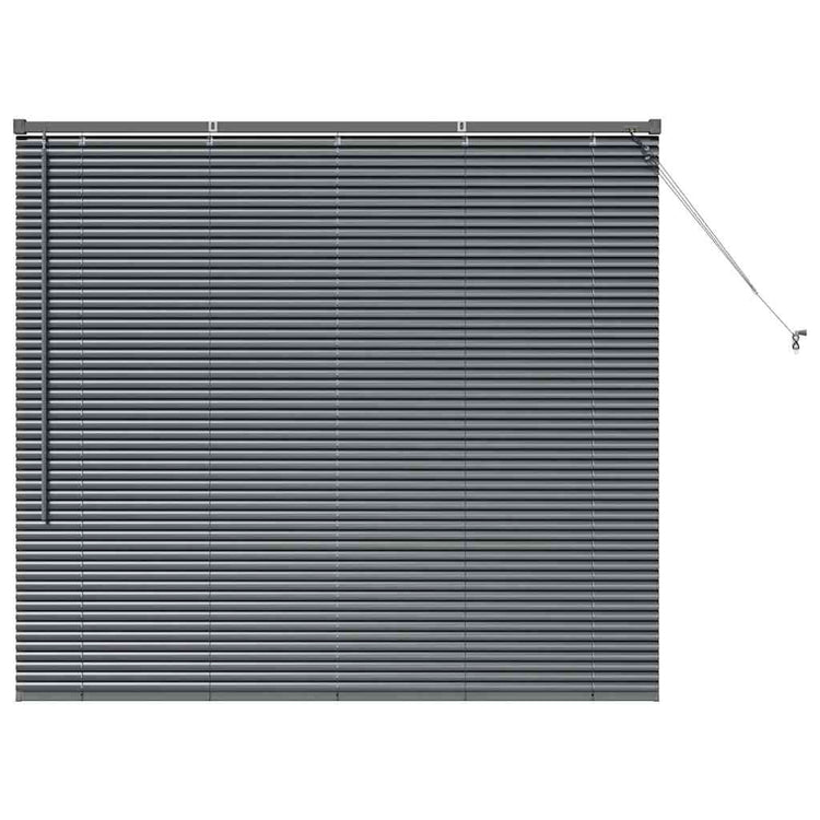 Vidaxl venetiaanse jaloezie donkergrijs 130 x 140 cm 25 mm aluminium