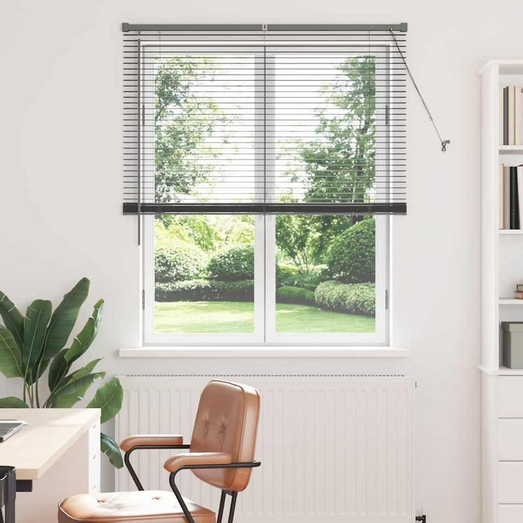 Vidaxl venetiaanse jaloezie donkergrijs 175 x 115 cm 25 mm aluminium