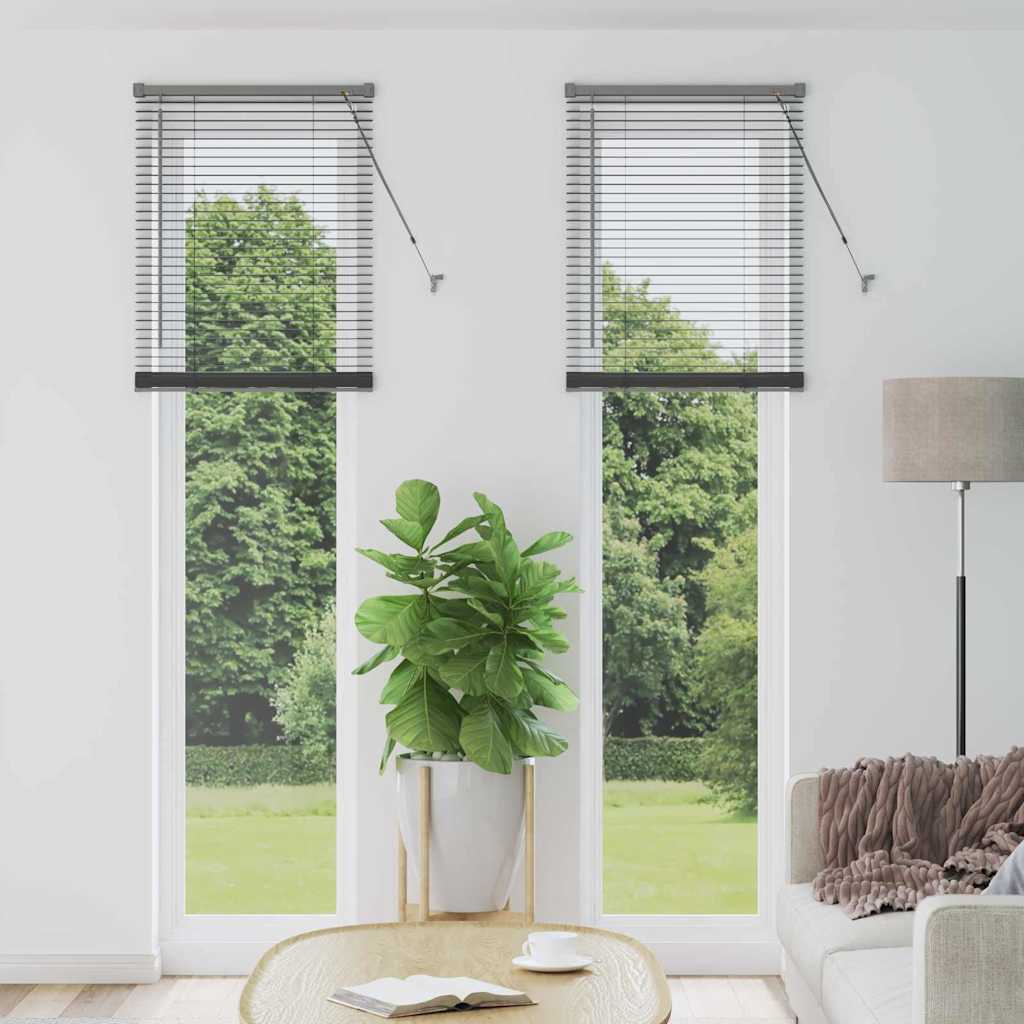 Vidaxl venetiaanse jaloezieën donkergrijs 220 x 65 cm aluminium
