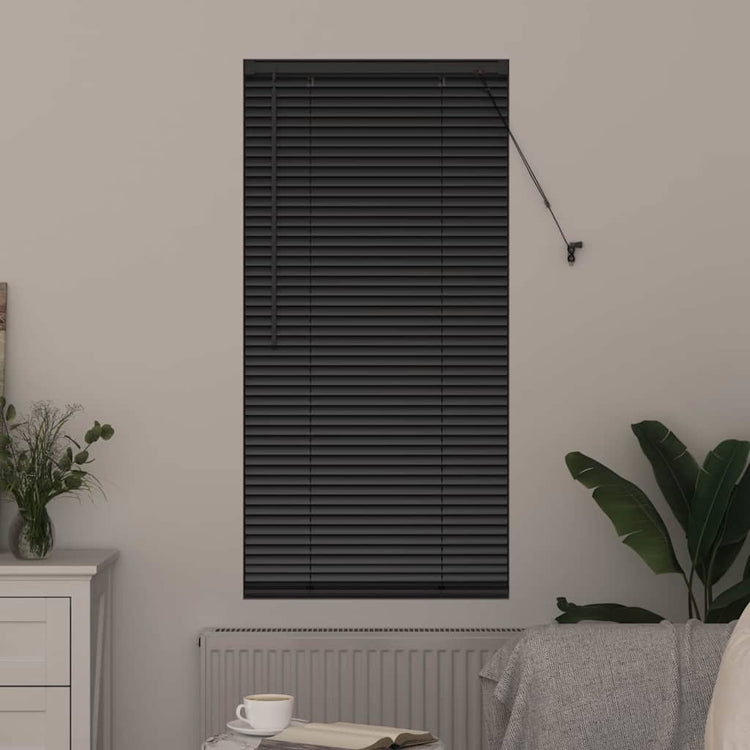 Vidaxl venetiaanse jaloezie zwart 60 x 2,5 x 130 cm 25 mm aluminium