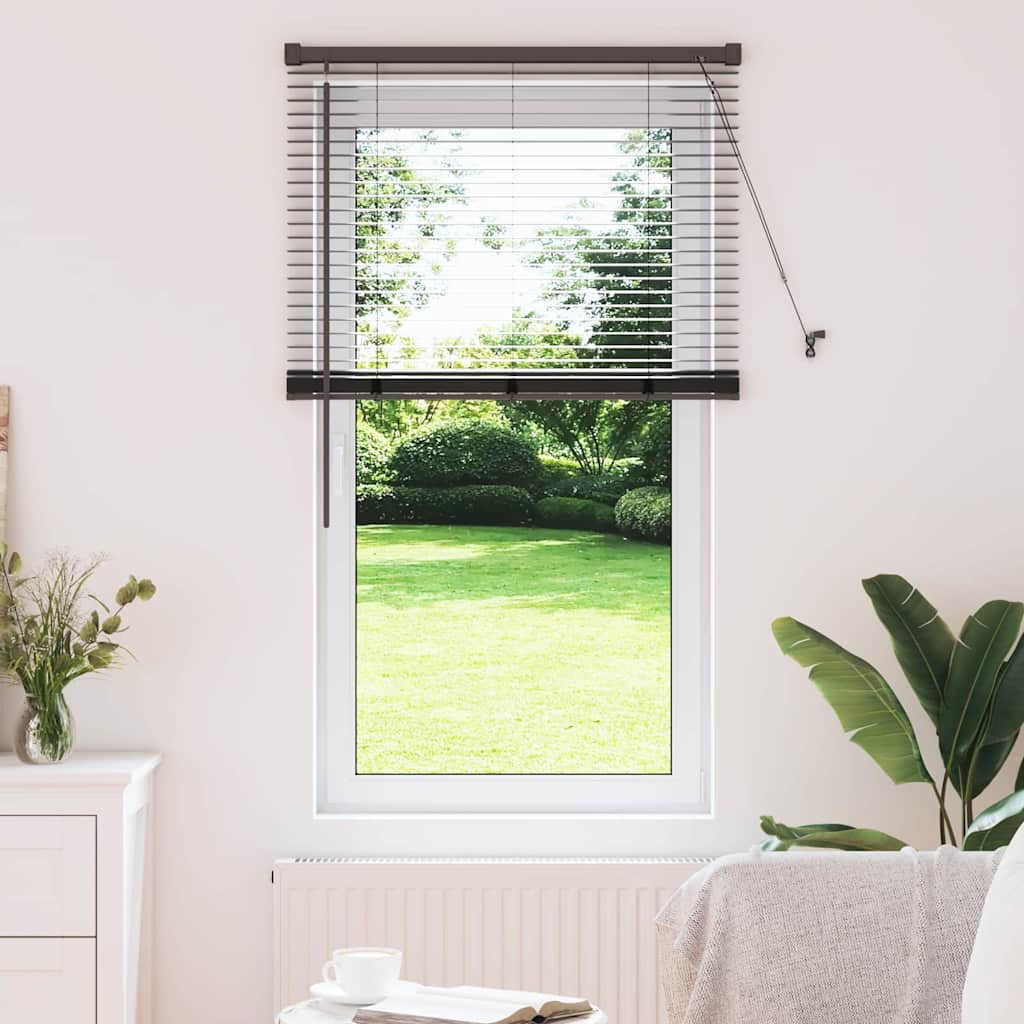 Vidaxl venetiaanse jaloezie zwart 130 x 80 cm 25 mm aluminium