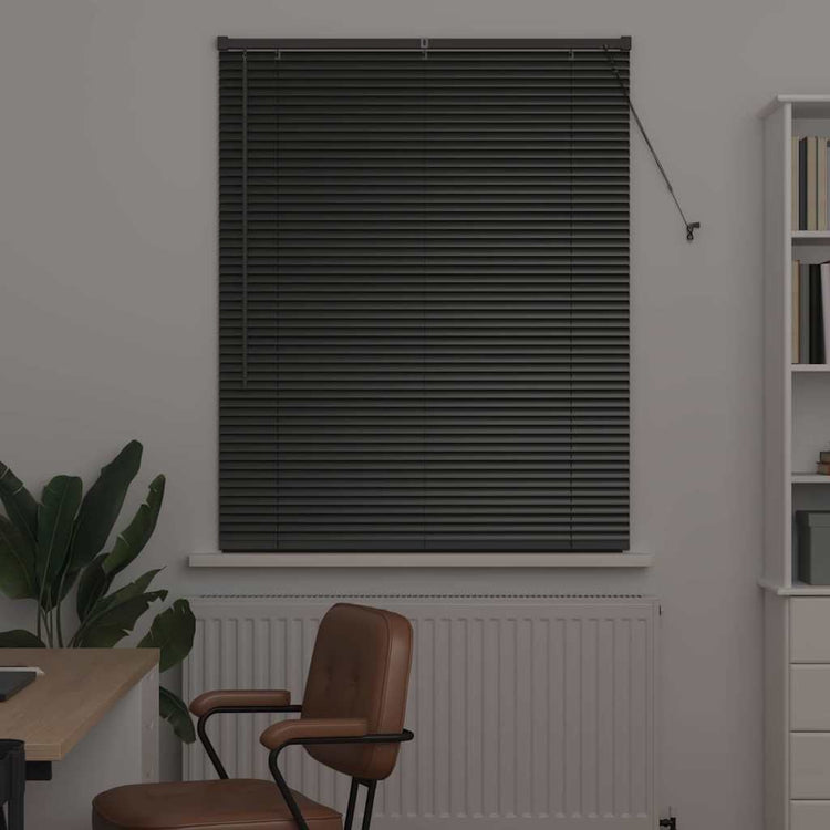 Vidaxl venetiaanse jaloezie zwart 130 x 105 cm 25 mm aluminium