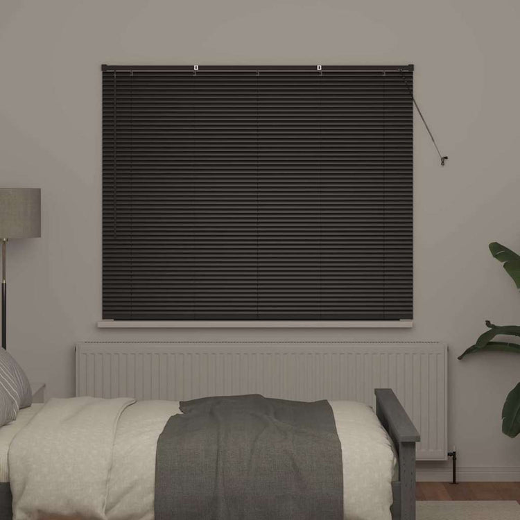 Vidaxl venetiaanse jaloezie zwart 130 x 160 cm 25 mm aluminium