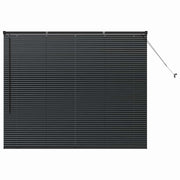 Vidaxl venetiaanse jaloezie zwart 130 x 160 cm 25 mm aluminium - afbeelding 2