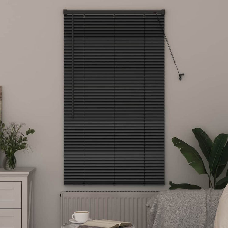 Vidaxl venetiaanse jaloezie zwart 175 x 70 cm 25 mm aluminium
