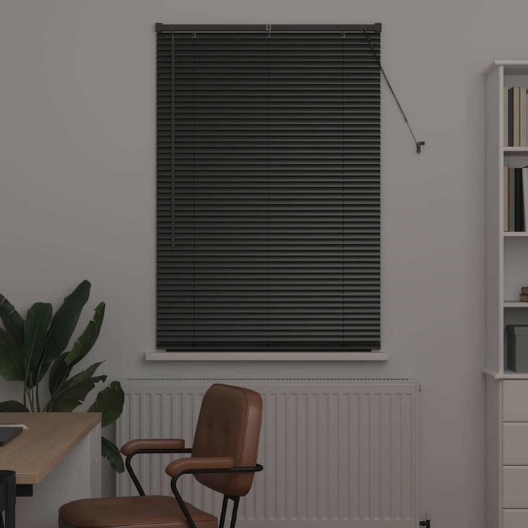 Vidaxl venetiaanse jaloezie zwart 175 x 90 cm 25 mm aluminium