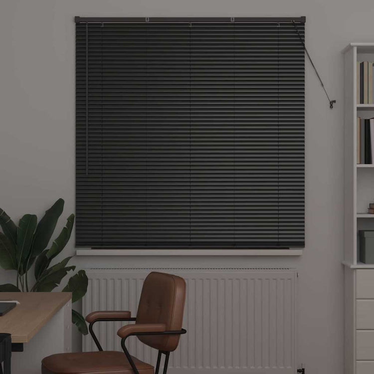 Vidaxl venetiaanse jaloezie zwart 175 x 125 cm 25 mm aluminium