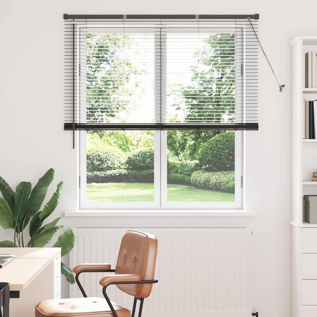 Vidaxl venetiaanse jaloezie zwart 175 x 130 cm 25 mm aluminium