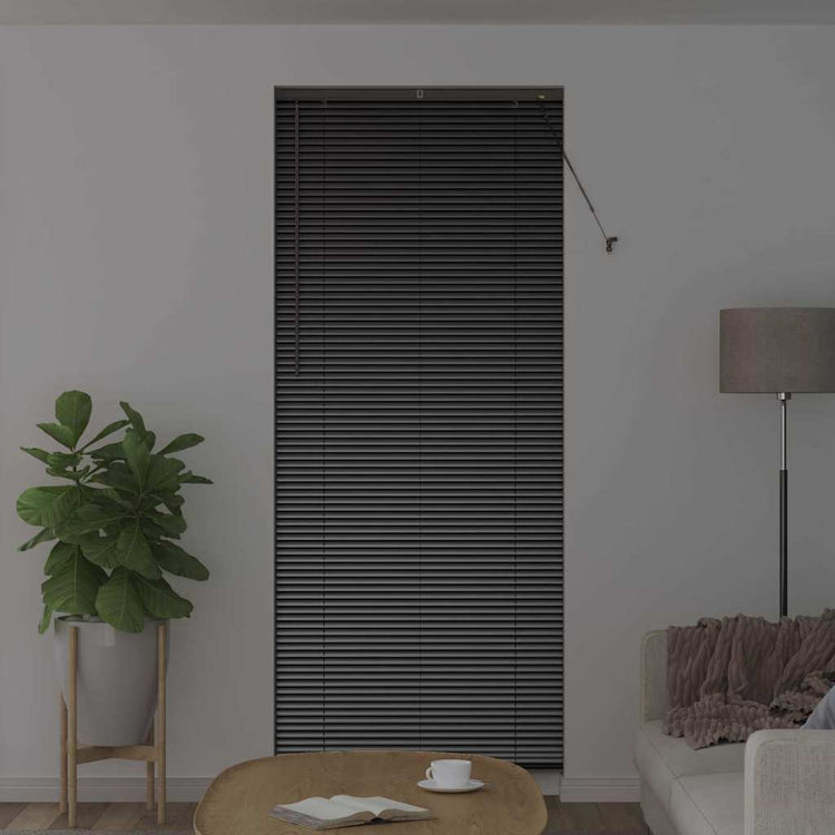 Vidaxl venetiaanse jaloezie zwart 220 x 95 cm 25 mm aluminium