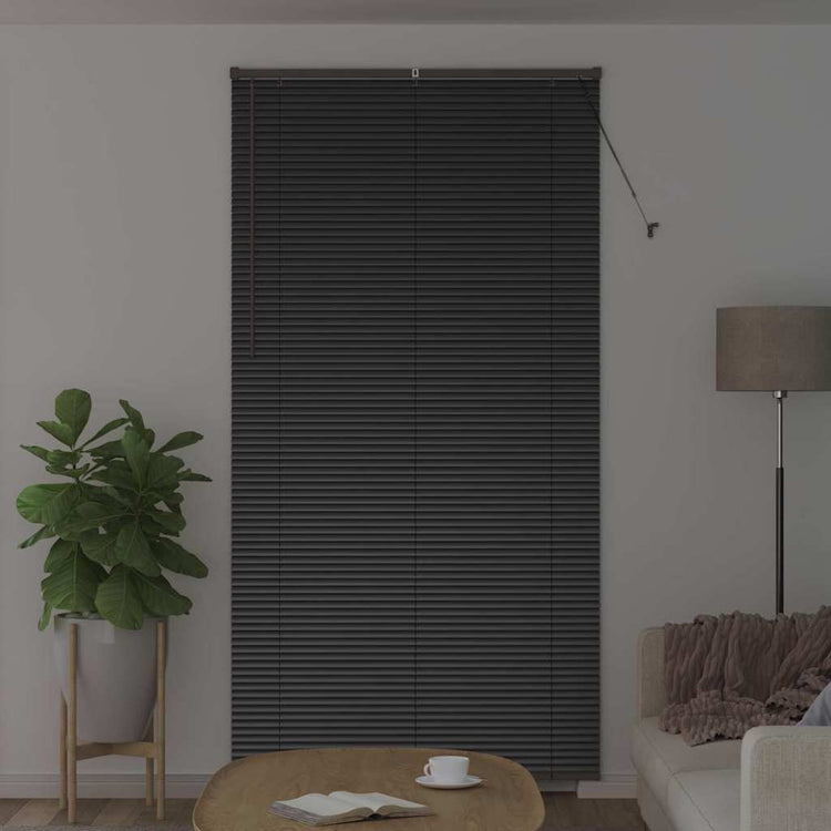 Vidaxl venetiaanse jaloezie zwart 220 x 115 cm 25 mm aluminium