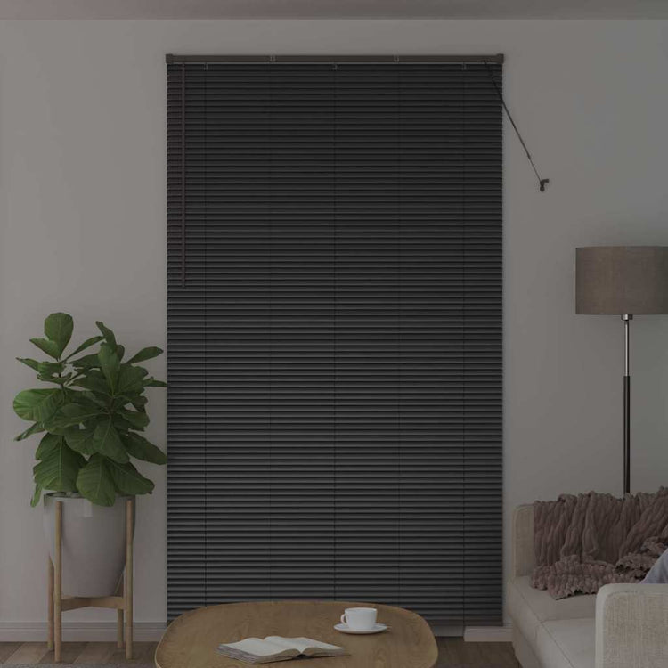 Vidaxl venetiaanse jaloezie zwart 220 x 130 cm 25 mm aluminium