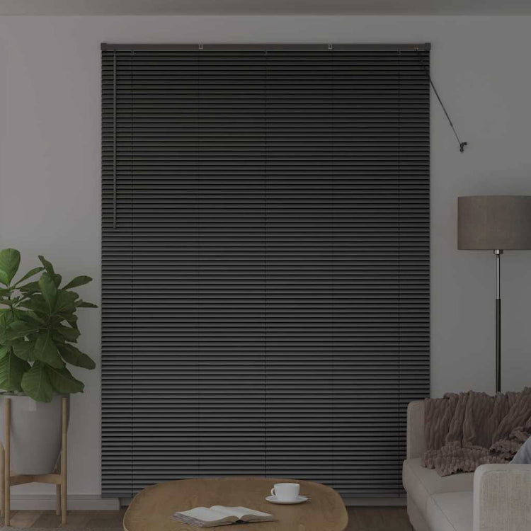 Vidaxl venetiaanse jaloezie zwart 220 x 155 cm 25 mm aluminium