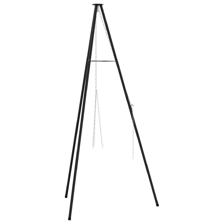 Vidaxl kampvuur tripod zwart 92 x 92 x 171,5 cm staal