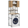 Vidaxl wasmachinekast artisan eiken 68 x 48,5 x 194 cm bewerkt hout