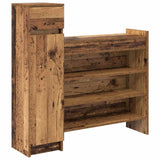 Vidaxl schoenenkast 100,5 x 28 x 100 cm bewerkt hout oudhout - afbeelding 2