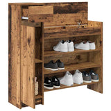 Vidaxl schoenenkast 100,5 x 28 x 100 cm bewerkt hout oudhout - afbeelding 3