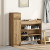 Vidaxl schoenenkast artisan eiken 100,5 x 28 x 100 cm bewerkt hout