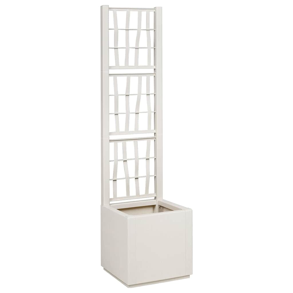 Vidaxl tuindruppel met trellis wit 36 x 36 x 140 cm pp