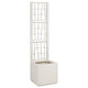 Vidaxl tuindruppel met trellis wit 36 x 36 x 140 cm pp