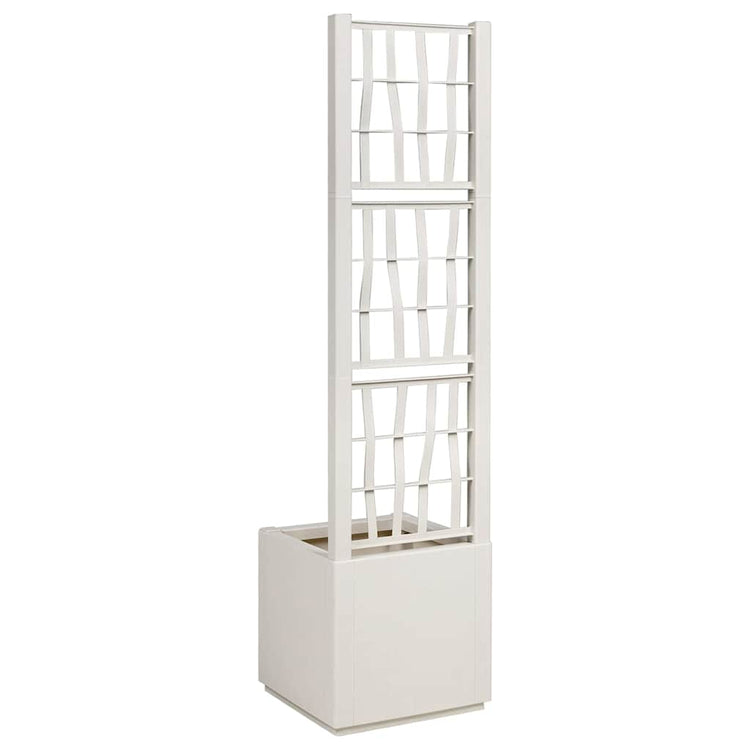 Vidaxl tuindruppel met trellis wit 36 x 36 x 140 cm pp