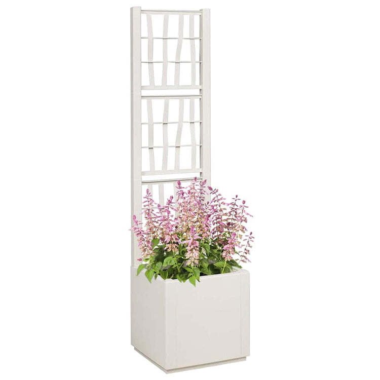 Vidaxl tuindruppel met trellis wit 36 x 36 x 140 cm pp