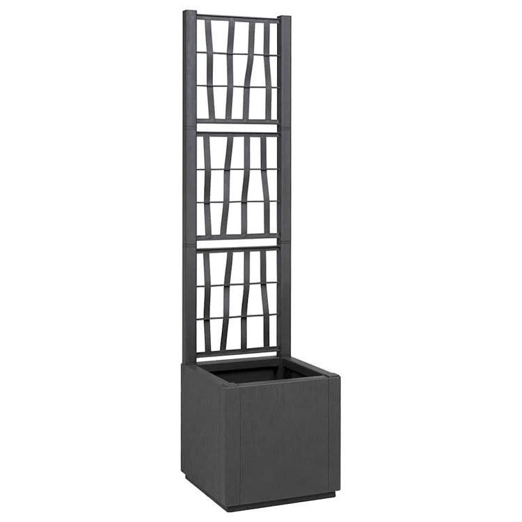 Vidaxl tuindruppel met trellis donkergrijs 36 x 36 x 140 cm pp