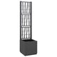 Vidaxl tuindruppel met trellis donkergrijs 36 x 36 x 140 cm pp