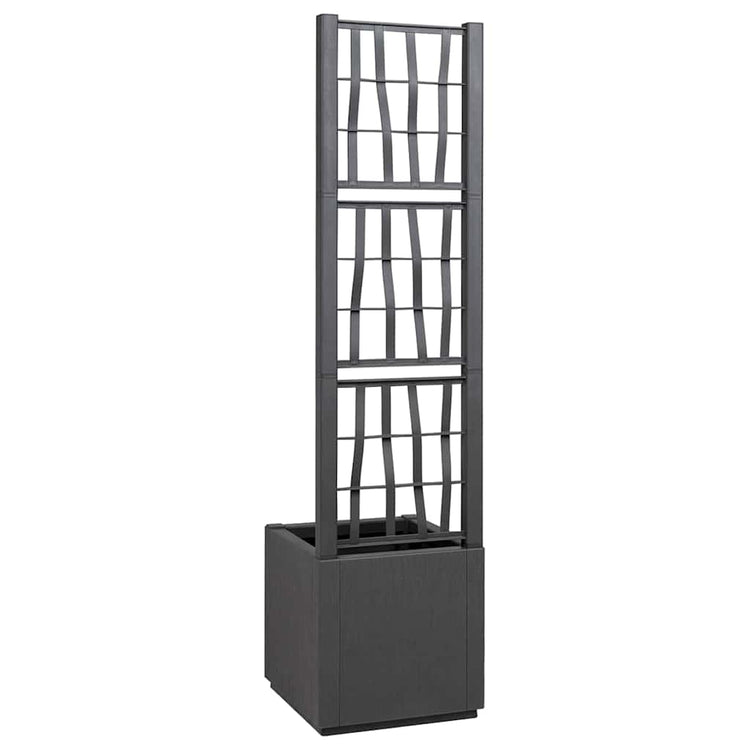 Vidaxl tuindruppel met trellis donkergrijs 36 x 36 x 140 cm pp