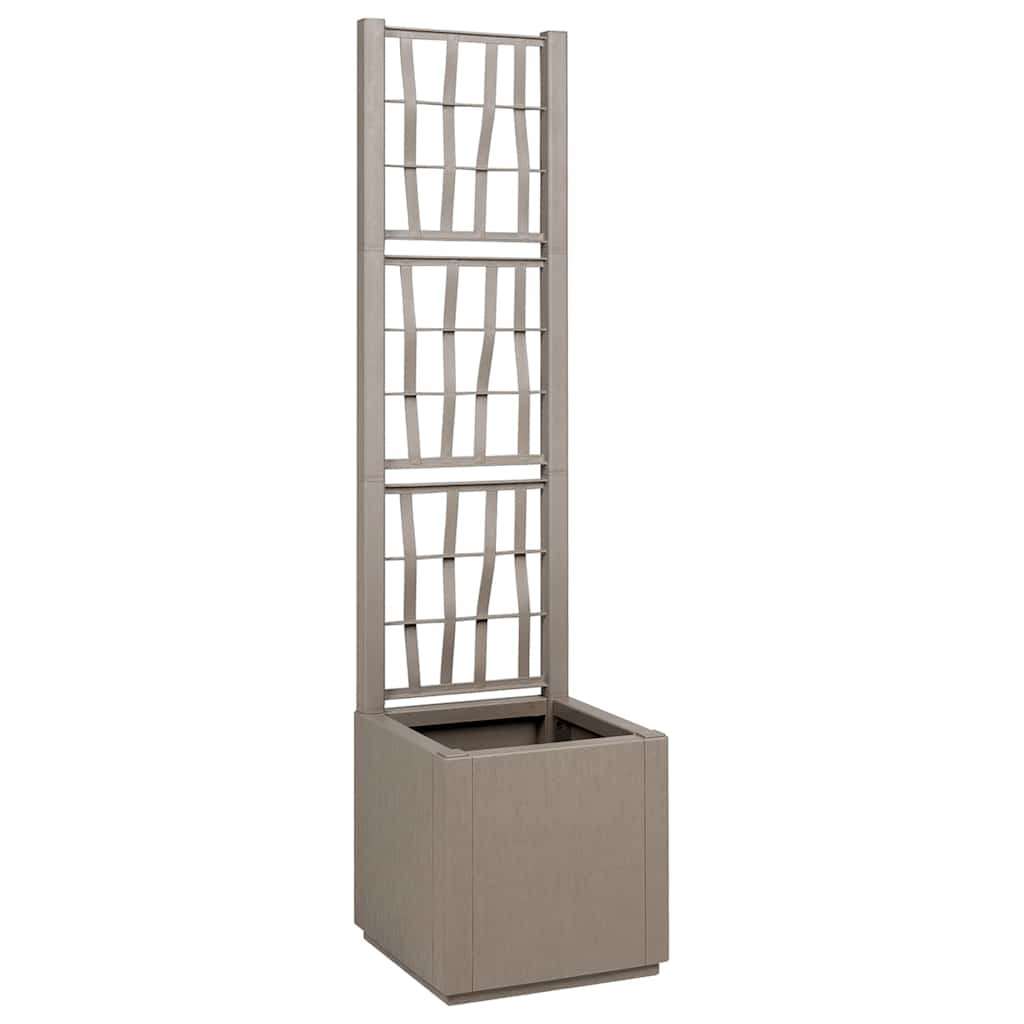 Vidaxl tuindruppel met trellis licht bruin 36 x 36 x 140 cm pp