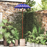 Vidaxl balinese parasol met basis blauw 95 x 95 x 260 cm - afbeelding 1