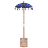 Vidaxl balinese parasol met basis blauw 95 x 95 x 260 cm