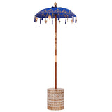 Vidaxl balinese parasol met basis blauw 95 x 95 x 260 cm - afbeelding 2