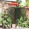 Vidaxl balinese parasol met basis rood 95 x 95 x 260 cm