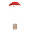 Vidaxl balinese parasol met basis rood 95 x 95 x 260 cm