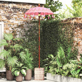 Vidaxl balinese parasol met basis roze 95 x 95 x 260 cm - afbeelding 1