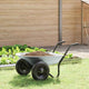 Vidaxl kruiwagen zilver en zwart 80 l 120 kg gegalvaniseerd staal