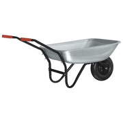 Vidaxl kruiwagen zilver en zwart 80 l 120 kg gegalvaniseerd staal - afbeelding 2