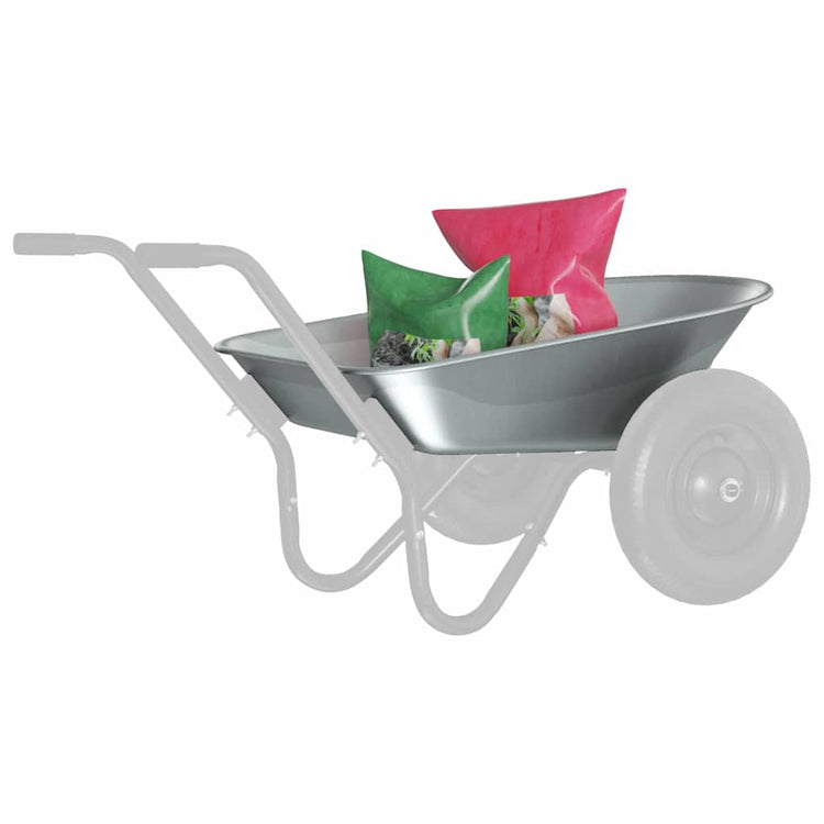 Vidaxl vervanging voor kruiwagenlade zilver 90 x 63 x 28 cm