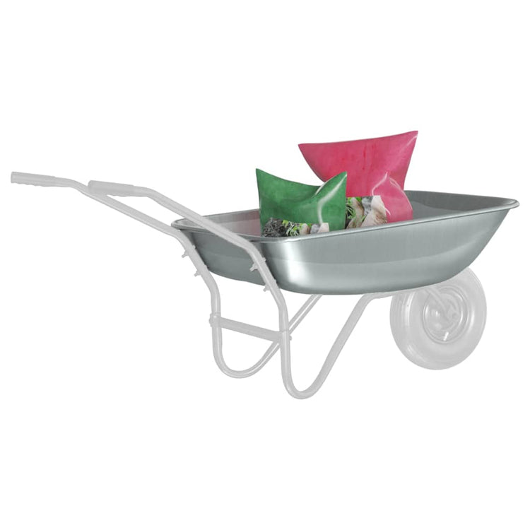 Vidaxl vervanging voor kruiwagenlade zilver 80 x 60 x 25 cm