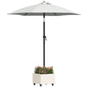 Vidaxl parasolvoet wit 45 x 45 x 45 cm staal