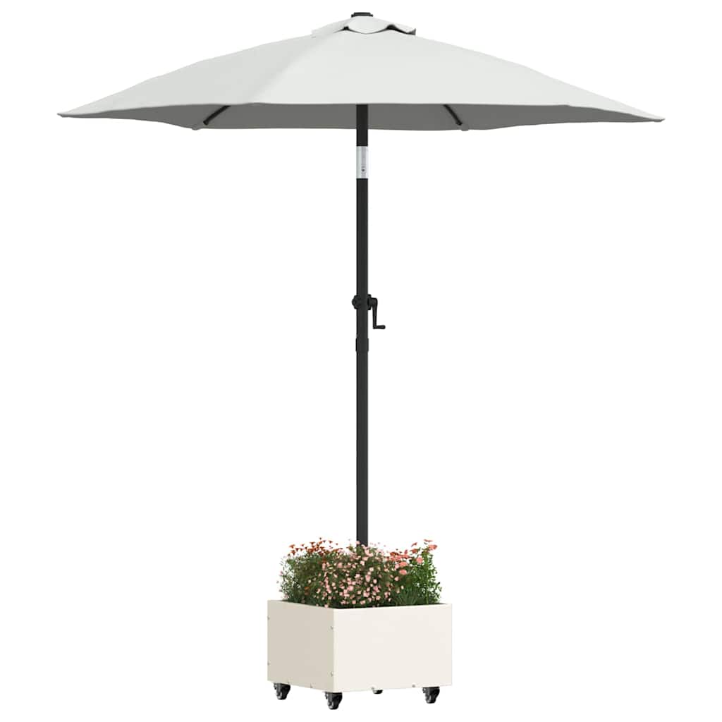 Vidaxl parasolvoet wit 45 x 45 x 45 cm staal
