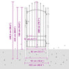 Vidaxl tuinpoort met slot grijs 200 x 100 cm staal