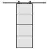 Vidaxl schuifdeur met beslagset 76x205 cm esg glas zwart