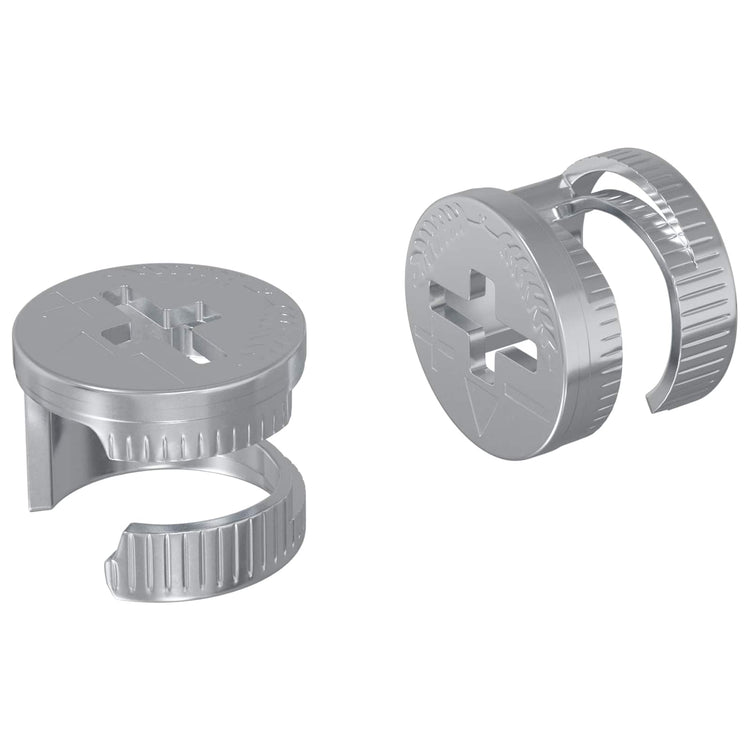 Vidaxl cam lock moeren 2 st zilver 12 x 10 mm metaal