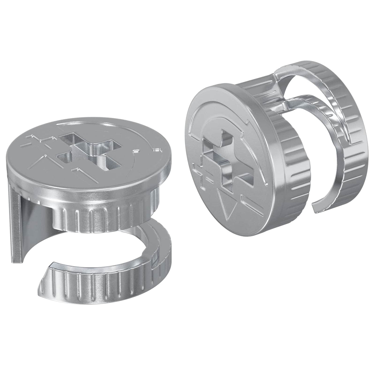 Vidaxl cam lock moeren 2 st zilver 15 x 11,5 mm metaal