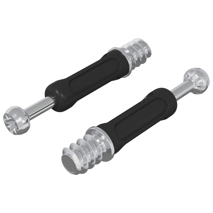 Vidaxl cam lock bout 2 st zilver en zwart m6 x 40 mm metaal